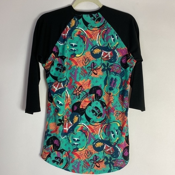 LuLaRoe green and black Mickey Minnie baseball tee small - Picture 4 of 7